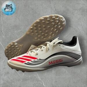 adidas F50 Messi League Turf Football Mens Size 9.5 White Sneakers Shoes JP7448